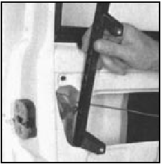 Fig. 12.13 Removing glass guide channel (Sec 12)