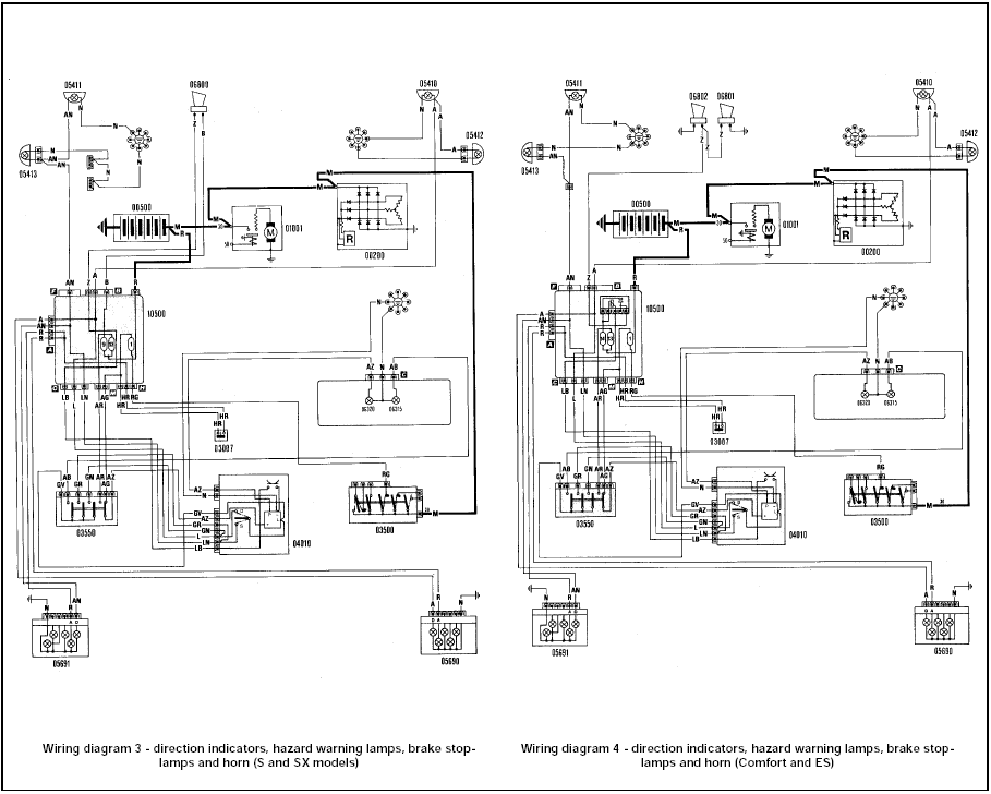 Wiring diagram 3 / Wiring diagram 4