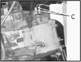 Fig. 1.10 Clutch cable disconnected (Sec 13)