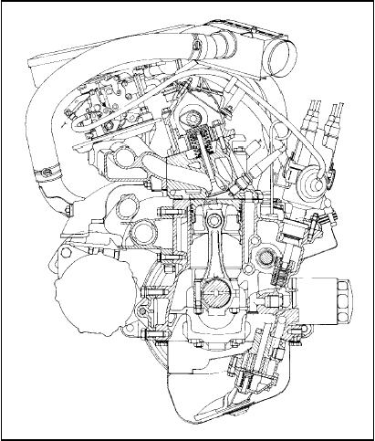 Fig. 1.4 Cross-section of 1116 cc and 1301 cc engines (Sec 1)