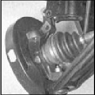 Fig. 1.18 Hub carrier detached from strut clamp (Sec 13)