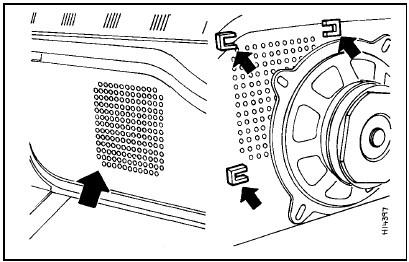 Fig. 9.9 Door speaker mounting (Sec 30)