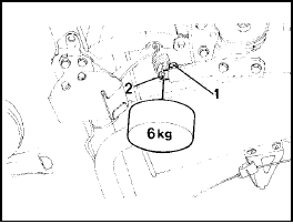 Fig. 8.10 Weight attachment point for pressure regulating valve adjustment