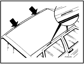 Fig. 12.22 Roof rack clamp locations (Sec 27)