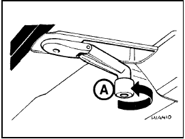Fig. 12.23 Sunroof control handle (A) (Sec 28)