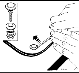 Fig. 12.24 Prising out sunroof glass panel screw caps (Sec 28)