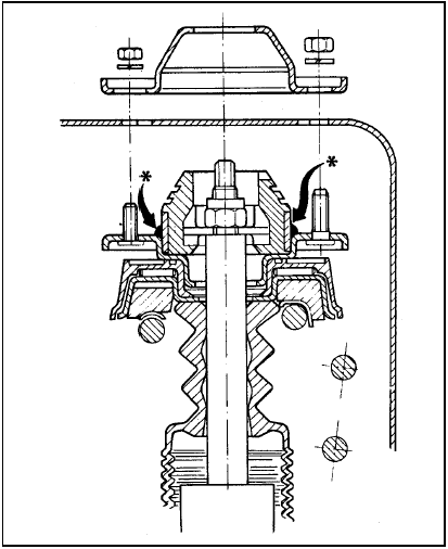Fig. 11.4 Waterproof bead applied to strut with top cover removed (Sec 3)