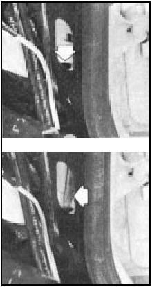 Fig. 12.27 Sunroof front drainhose routing at body pillar (Sec 28)