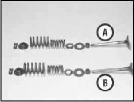 7B.130A Inlet (A) and exhaust (B) valves and associate components - 1372 cc