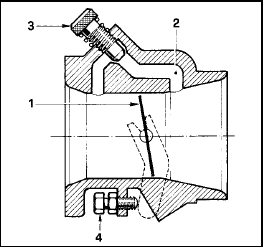Fig. 13.40 Sectional view of throttle valve housing - 1301 cc Turbo ie engine