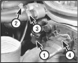 9D.8 Atmospheric air intake for air temperature sensor (1). Also shown are