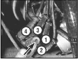 10.72 HT lead connecting sequence on the 1301 cc Turbo ie engine