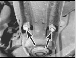 16.4 Anti-roll bar fixing nuts (arrowed)