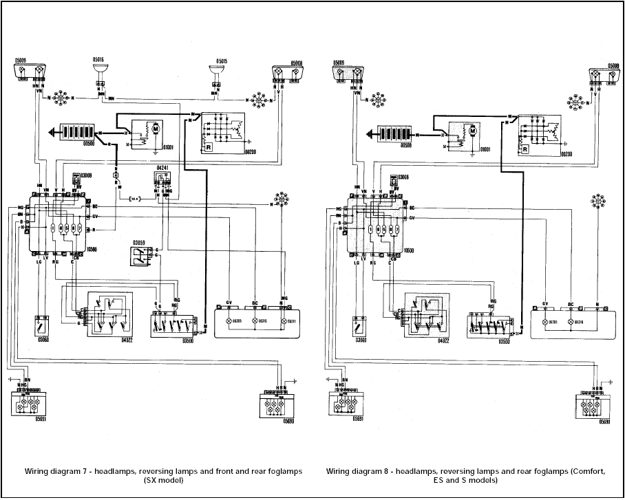 Wiring diagram 7 / Wiring diagram 8